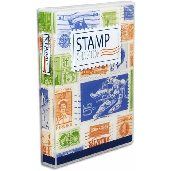 Mini Stamp Collection Kit/Album, Holds 150-300 Stamps - Organized