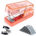 thumbnail image 1 of Mini Stapler, 20 Sheet Office Desktop Stapler with 640 Standard Staples and A Staple Remover, Pink…, 1 of 13