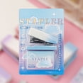 thumbnail image 1 of Mini Stapler, Small Portable Labor Saving Stapler for Students and Office, Effortless One Hand Use, Binds 15 Sheets, Includes 400 Staples, Compact Desktop Binding Tool, 1 of 6