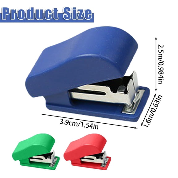 Mini Stapler with Staples Portable Small Size Colorful Design for Home Office Use