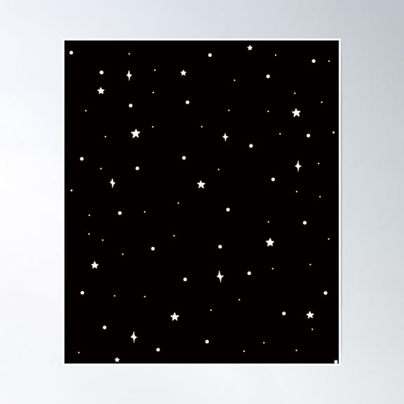 Mini Star (Pattern) Poster Wall Art, Modern Wall Decor, 16x16 UNFRAMED