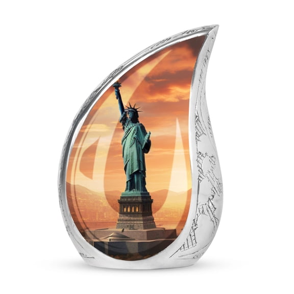 Mini Statue of Liberty Ash Urns, Small Urns for Human Ashes Keepsake, Drop Urns for Ashes for Women, Decorative Urn for Mom Ashes, Funeral Urns for Adult Ashes Men, Memorial Ash Urns 3 Inch 1 Pcs