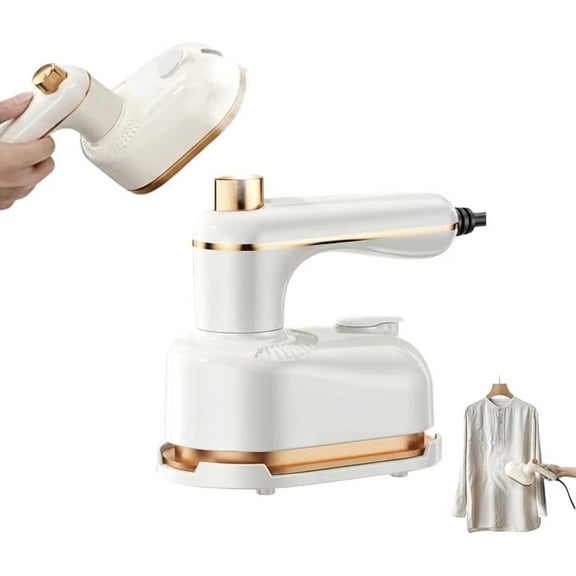 Mini Steam Iron, 2-in-1 Handheld Clothes Steamer & Iron, Portable Travel Steamer with Fast Heat-Up, Anti-Scalding Base, for Home, Dorm, Office Use