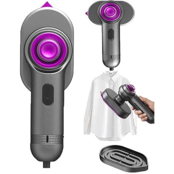 Mini Steam Iron for Clothes, Perfect Travel Companion for Wrinkle-Free Clothes, Adjustable Temperature Control, Dual Steam Quick Heat-Up, Garment Steamer with Dry Ironingfor Powerful Steam(Gray)