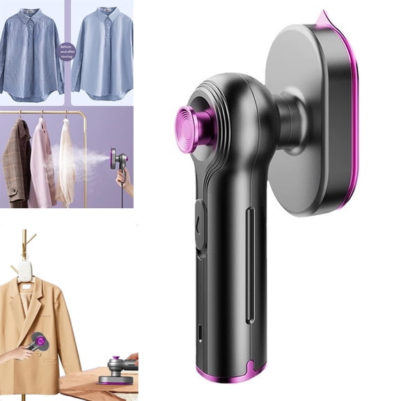 Mini Steam Iron for Clothes, Portable Handheld Travel 2-in-1 Steam Iron & Clothes Steamer, Adjustable Temperature Control, Fast Heat-Up Wrinkle Remover for Home, Office, and Travel Use