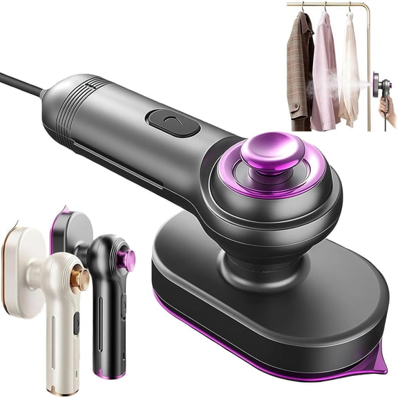 Mini Steam Iron for Clothes, Travel Iron Mini with Steam, Crisp Clothes in Minutes, Portable 2-in-1 Handheld Garment Steamer, Fast Wrinkle Remover, Steamer with Dry Ironing for Home Travel