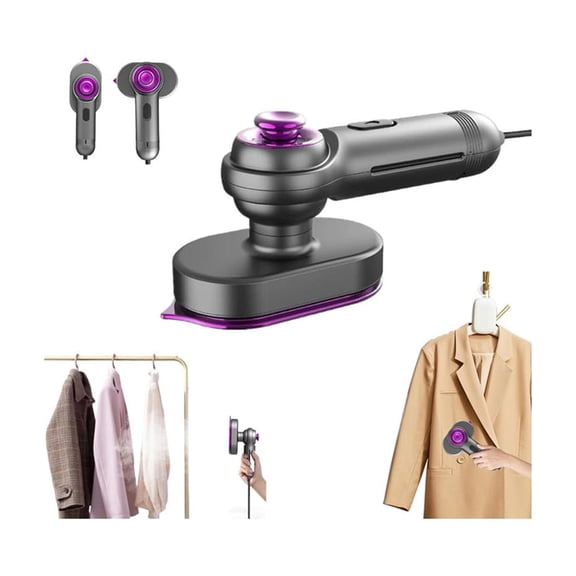 Mini Steam Iron, Perfect Travel Companion for Wrinkle-Free Clothes, Portable Handheld Garment Steamer with 90° Rotatable Head, Fast Heat-up for Quick Wrinkle Removal, for Travel, Home Use,