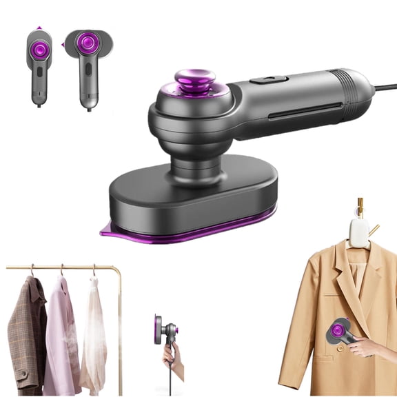 Mini Steam Iron, Perfect Travel Companion for Wrinkle-Free Clothes, Portable Handheld Garment Steamer with 90 Rotatable Head, Fast Heat-up for Quick Wrinkle Removal, for Travel, Home Use,