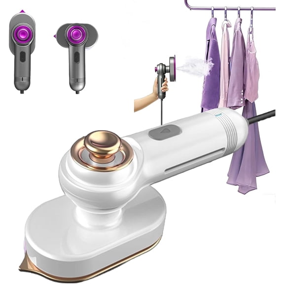 Mini Steam Iron, Portable Handheld Garment Steamer, 90° Rotatable Head, Powerful Continuous Steam, Remove Wrinkles Quickly and Effortlessly for Clothes, Curtains & Fabrics, Home and Travel Use
