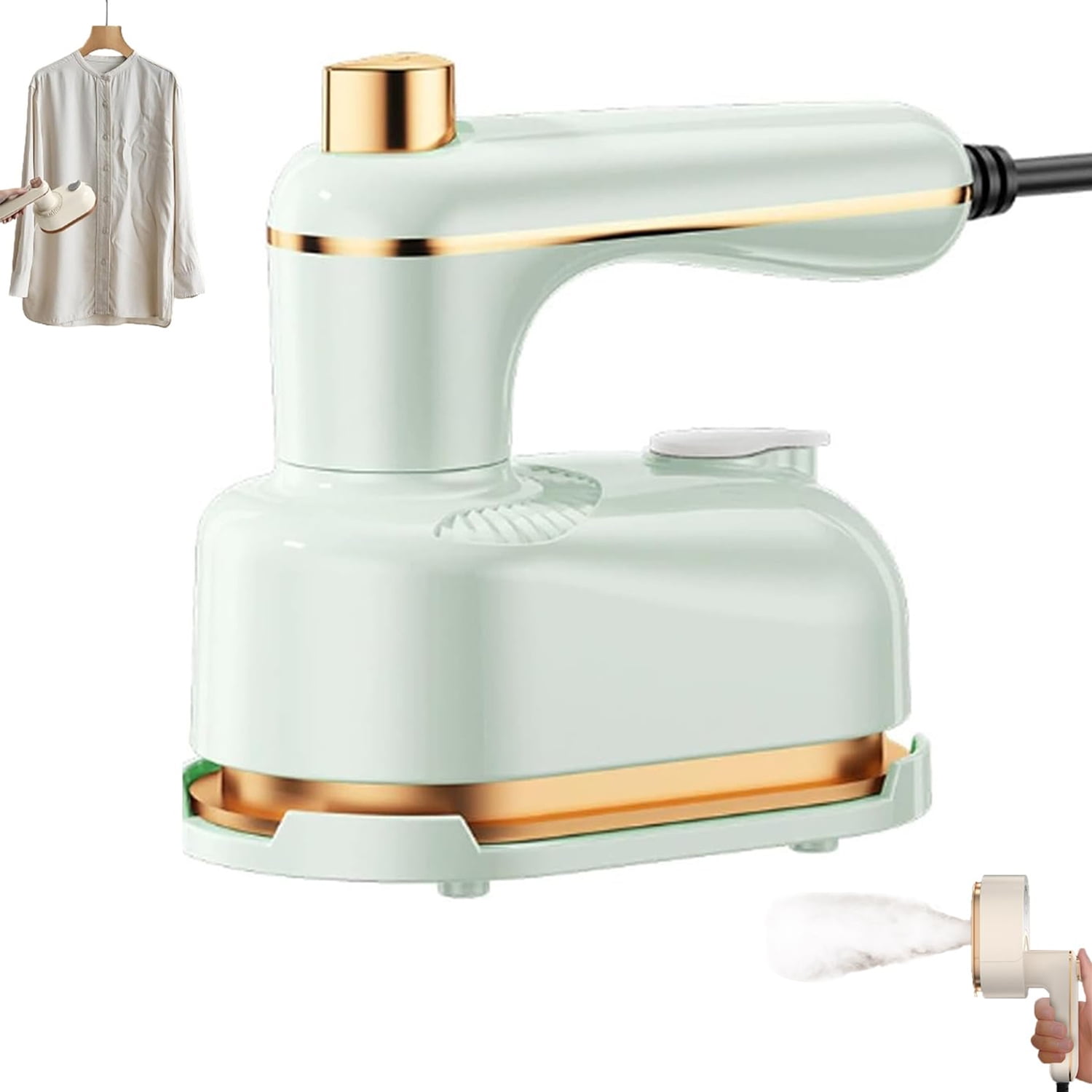 Mini Steam Iron | Portable Handheld Steam Cleaner, Plancha a Vapor para Ropa with Fast Heat-Up for Travel & Home Use