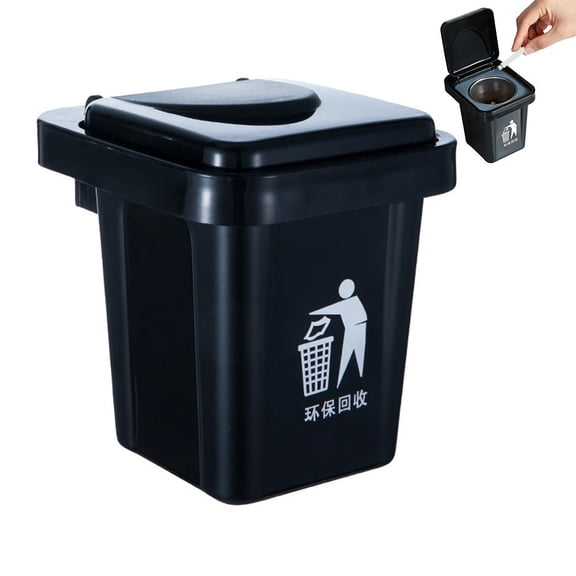 Mini Steel Cigarette Ashtray with Lid, Trash Can Design,Space Saving Ashtray Wall Mount Home Decors Bucket For Home Office, Bathroom Living Room Use Decorative Wall Ashes Tray