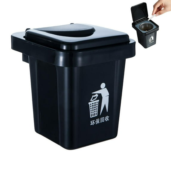 Mini Steel Cigarette Ashtray with Lid, Trash Can Design,Space Saving Ashtray Wall Mount Home Decors Bucket For Home Office, Bathroom Living Room Use Decorative Wall Ashes Tray