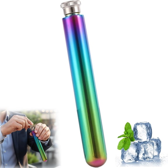 Mini Steel Liquor Flask Polished Portable Whiskey Bottle Leakproof with Alcohol Cigar Tube Pocket Container Design