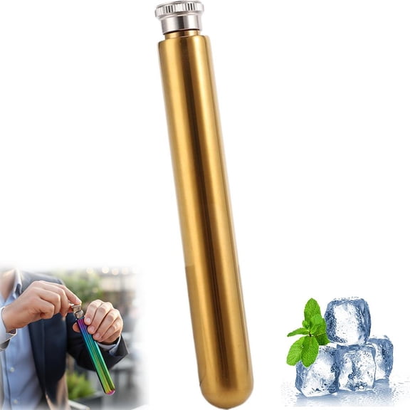 Mini Steel Liquor Flask Polished Portable Whiskey Bottle Leakproof with Alcohol Cigar Tube Pocket Container Design