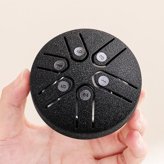 Mini Steel Tongue Drum – 3 Inches, 6 Notes Rain Drum for Outdoor Meditation, Music Therapy & Yoga Relaxation