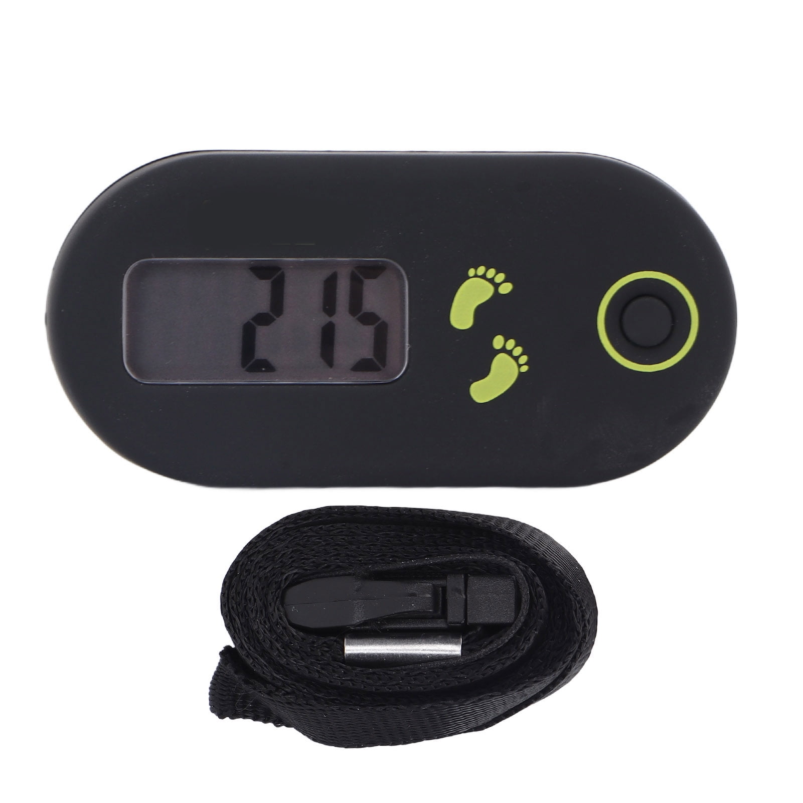 Mini Step Counter Lightweight Waist Clip Type Matte Surfaces Walking Pedometer with Lanyard