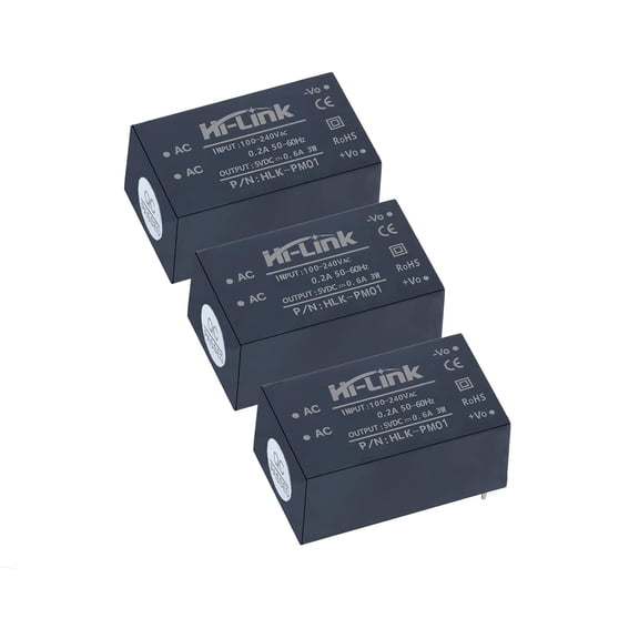 Mini Step-Down Power Supply, Intelligent Home Switching DC Module AC Isolated 220v to 5v, HLK PM01 Converter 220V 5V3PCS