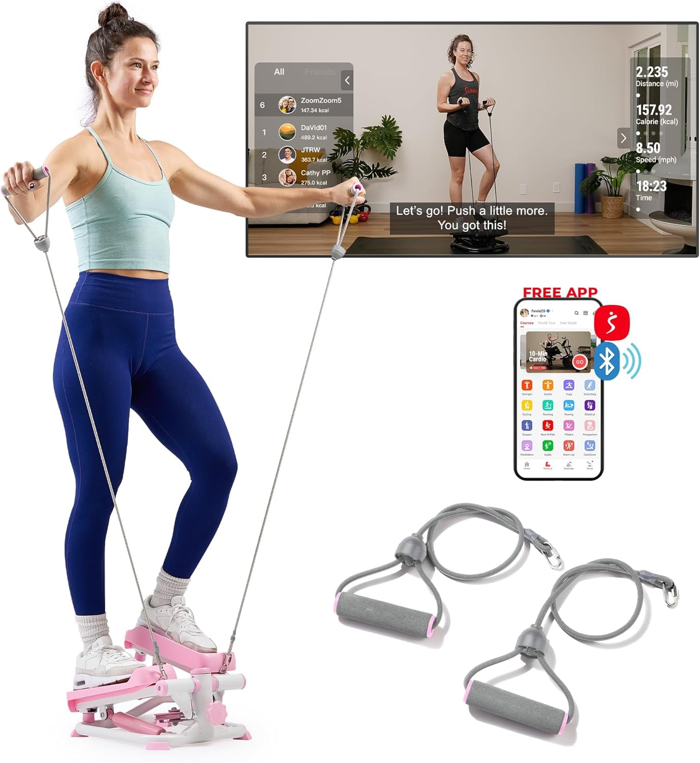 Mini Stepper for Exercise at Home, Stair Step Workout Machine with ...