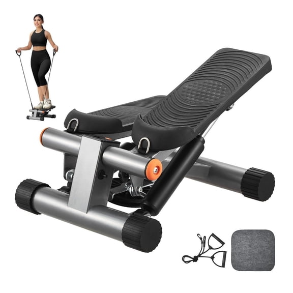 Mini Stepper for Exercise at Home, Hydraulic Stair Stepper with LCD Monitor, Full Body Workout Cardio Machine, 330LBS Capacity