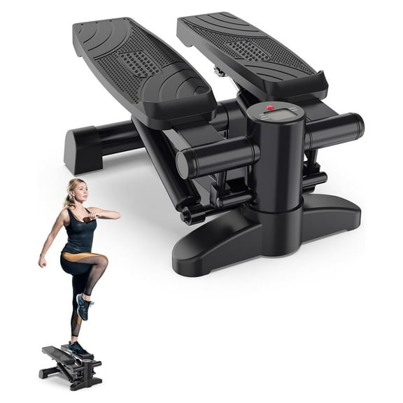 Mini Stepper Exercise Machine Under Desk, Stepper Machine 300LB Weight Limit,Exercise Step,Mini at Home Stair Stepper No Nise,2 MM Thickness Steel Step Machine Hydraulic New with LCD Monitor