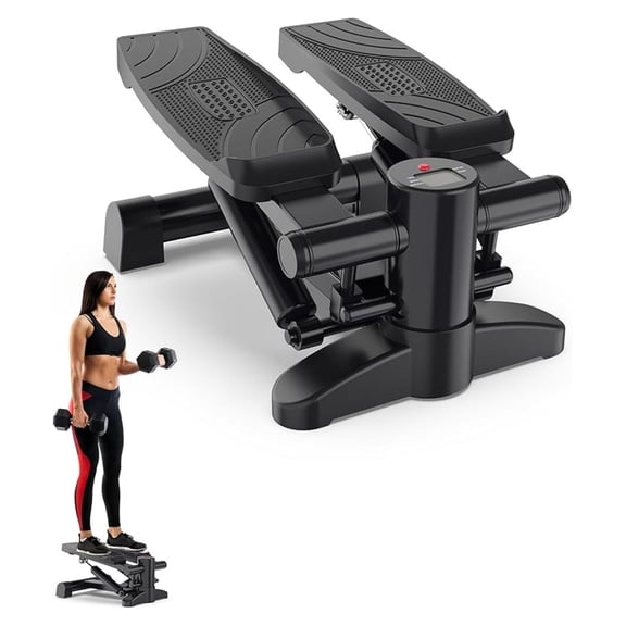 Mini Stepper Exercise Machine Under Desk, Stepper Machine 300LB Weight Limit,Mini at Home Stair Stepper No Nise,2 MM Thickness Steel Step Machine for Exercise at Home Hydraulic