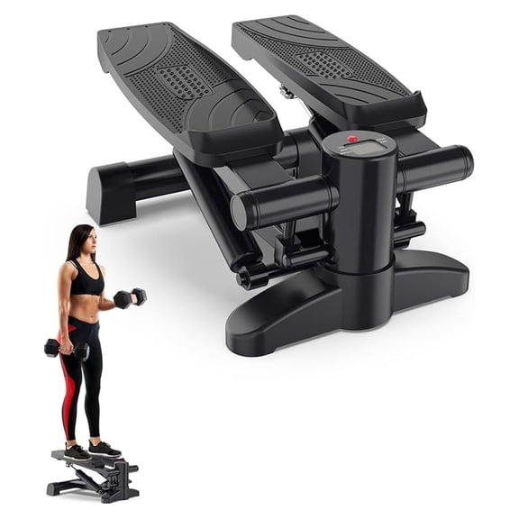 Mini Stepper Exercise Machine Under Desk, Stepper Machine 300LB Weight Limit,Mini at Home Stair Stepper No Nise,2 MM Thickness Steel Step Machine for Exercise at Home Hydraulic
