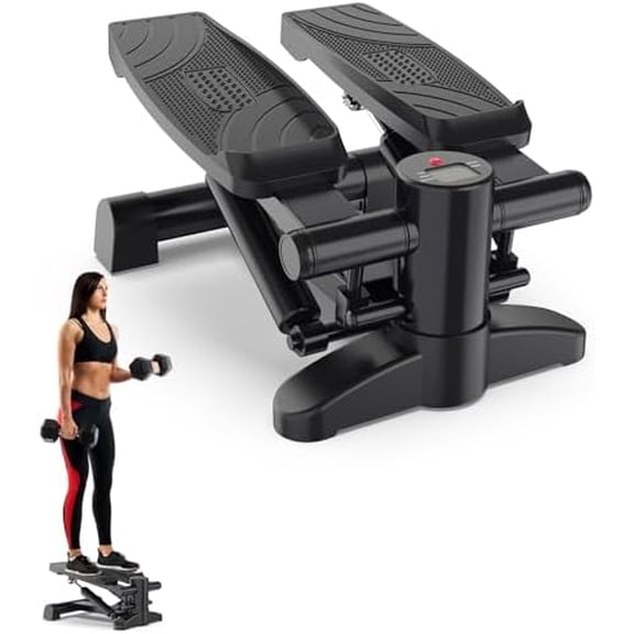 Mini Stepper Exercise Machine Under Desk, Stepper Machine 300LB Weight Limit,Mini at Home Stair Stepper No Nise,2 MM Thickness Steel Step Machine for Exercise at Home Hydraulic
