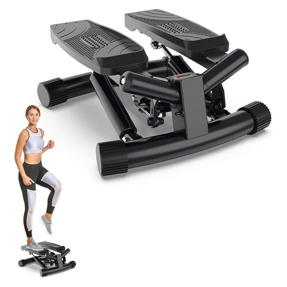Mini Stepper Exercise Machine, Hydraulic Home Stepper Exercise Machine,300 LB Weight Black, Step Machine for Exercise at Home,2 MM Thickness Stepping Machine for Exercise at Home