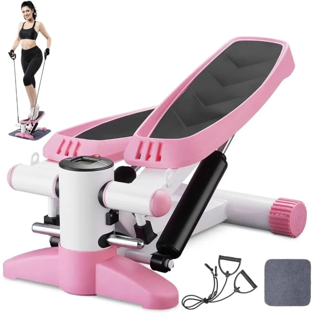 Mini Stepper, Stair Stepper with Resistance Band, Steppers for Exercise