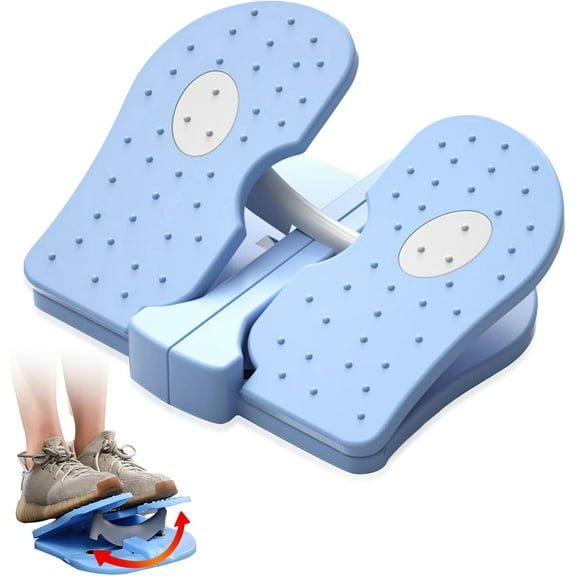 Mini Stepper Trainer, Reinforced Nylon Foot Stepper Exercise Machine Quiet Stair Stepper Foldable Leg Exerciser Peddle for Home Office
