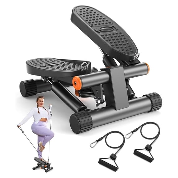 Mini Stepper for Exercise, Hydraulic Fitness Stepper with LCD Monitor, 300LBS Capacity