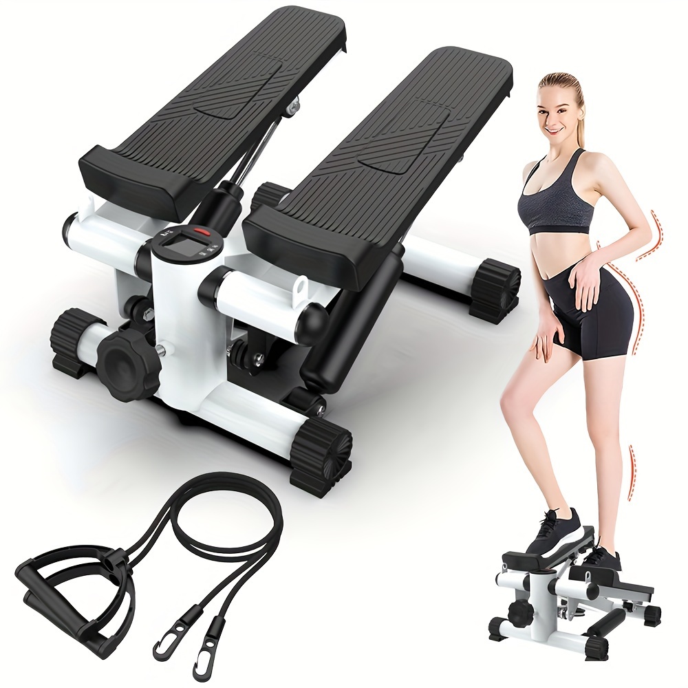 Mini Steppers For Exercise, Stair Stepper With Resistance Bands, Mini Stepper With 300LBS