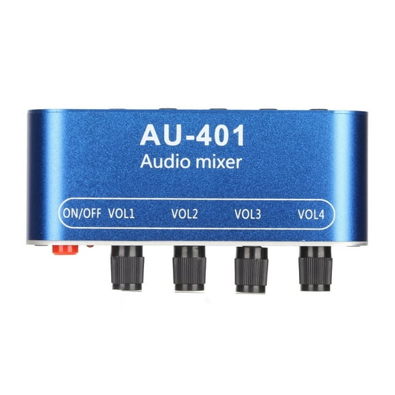 Mini Stereo Mixer 4 in 1 Out Volume Adjustment Sound Selector Amplifier for PC Laptop Headphone ,Multi Modes