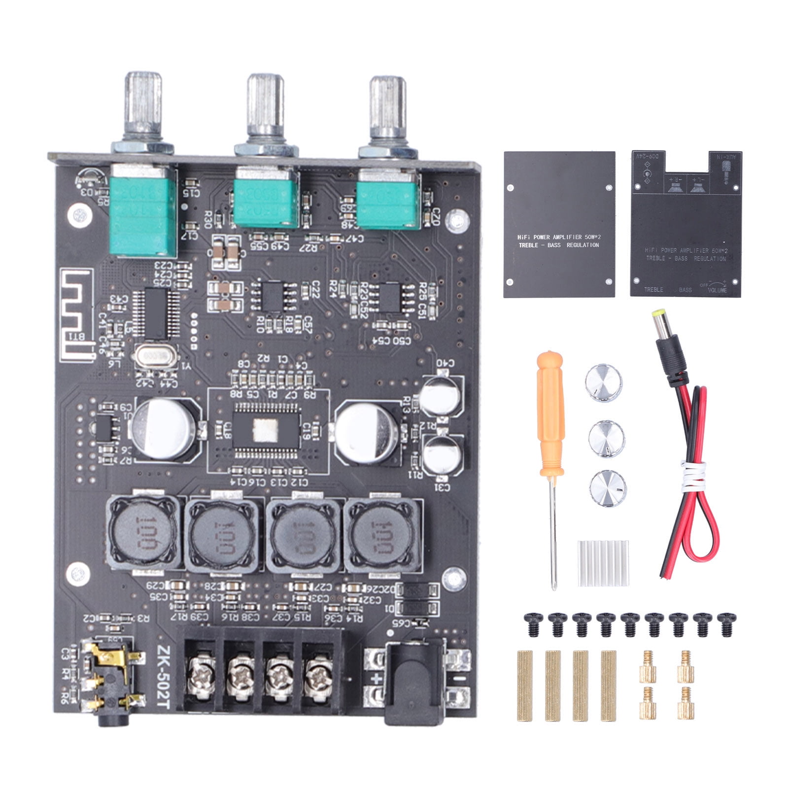 Mini Stereo Power Amplifier Module, 2x50W Dual Channel Audio Amplifier