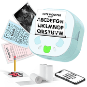 Mini Sticker Printer with 3 Roll Paper, Portable Bluetooth Label Maker Printpods,School Supplies Pocket Maker for Kids Compatible with iOS&Android,Study Notes,Learning Assistance, Journal,Gift