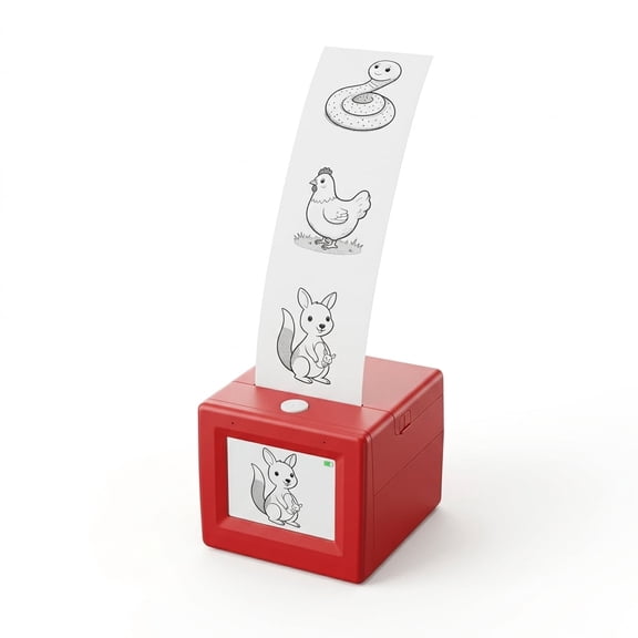 Mini Sticker Printer for Kids, Sticker Maker & Inkless Thermal Printer with Screen Preview, Portable Kids Sticker Printer for DIY Coloring Crafts, WiFi Mini Thermal Sticker Printer