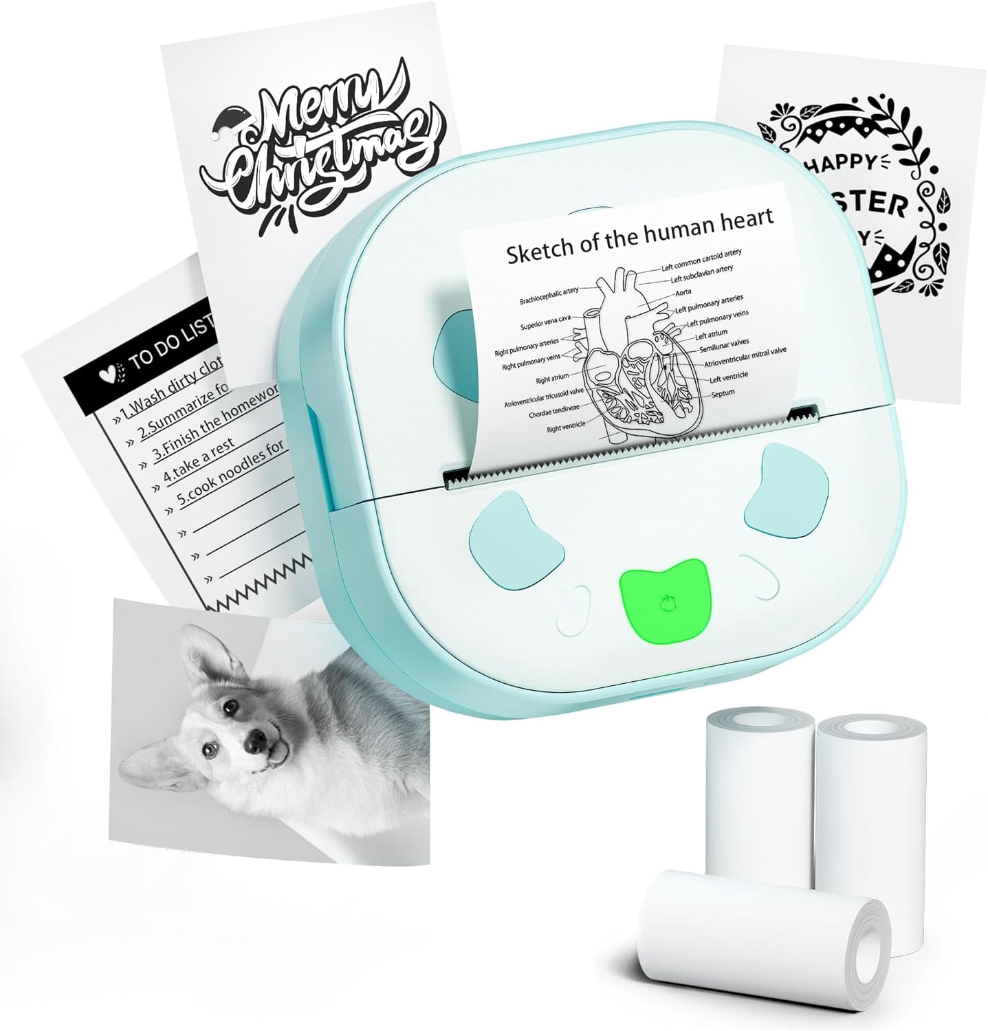 Mini Sticker Printer,Thermal Printer Bluetooth Sticker Maker for Kids ...