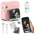 thumbnail image 1 of Mini Sticker Printer,Thermal Printer,Sticker Printer for Photos/Labels/Notes,Inkless Pocket Photo Printer for Learning Assistance,Compatible with iOS&Android(Pink), 1 of 6