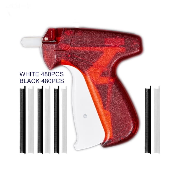 Mini Stitch Tagging Gun with 960 Fasteners, Red