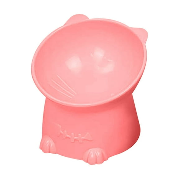 Cat Food Bowl Innovative Tilted Elevated Cat Food Bowl Anti-Vomit Feeding Dish for Cats Small Dogs Digestive Comfort Neck Support Easy Clean Recycled Plastic Pet Bowl Tilted Bowl