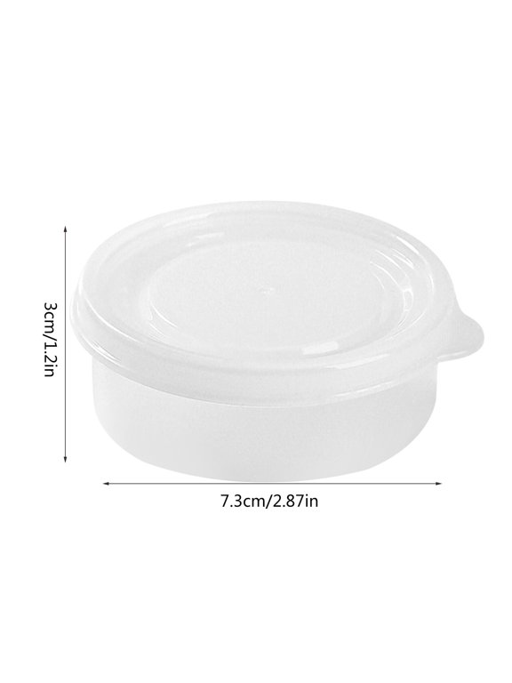 Mini Storage Box Plastic Deli Containers with Lids Clear Plastic Reusable Meal Prep Food Storage Container, Leakproof, Freezer Safe (Round)
