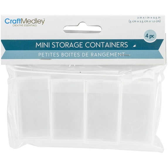 Mini Storage Containers 2"X1" 4/Pkg-