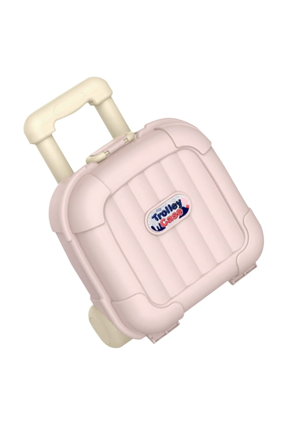 Mini Storage Luggage Suitcase,6.7X4.1X7.9" Hard Shell Cosmetic Travel Case, Lightweight Storage Trunk, Sturdy Overnight Case for Cosmetics, Toiletries, Gift Wrap, Household Sundry Storage