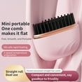 thumbnail image 1 of Mini Straightener, 2025 Rechargeable Portable Hair Straightener Brush, Fast Heating Hot Comb for Home Travel Gift, Anti Scald Shell, Lightweight and Portable, 3-Speed Temperature Control(Pink), 1 of 7