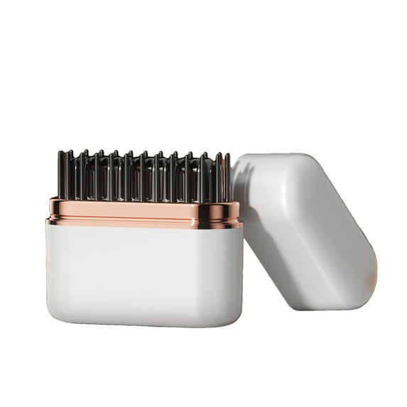 Mini Straightener, Cordless Hair Straightener Brush, Portable Electric Hair Straightener Brush 20s Heating, Rechargeable Brush Curling & Straightening for All Hair Types with 3 Temperature Settings