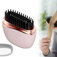 thumbnail image 1 of Mini Straightener, New Cordless Rechargeable Portable Straightening Comb, Rapid-Heat with Three Temperature Controls, Heat-Resistant Shell Travel Comb (Pink), 1 of 8