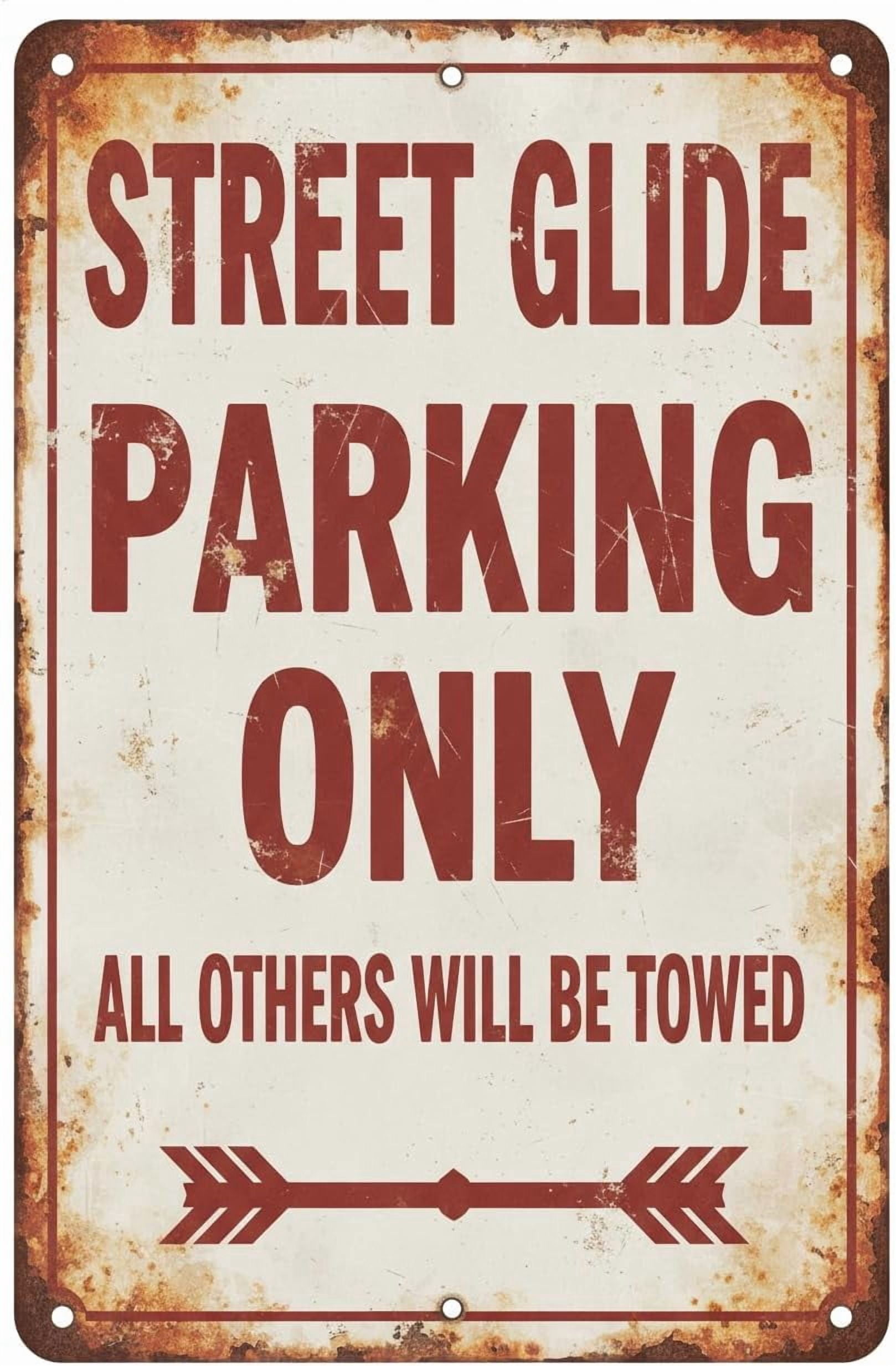 Mini Street Glide Parking Only All Others Towed Motorcycle Bike Metal ...