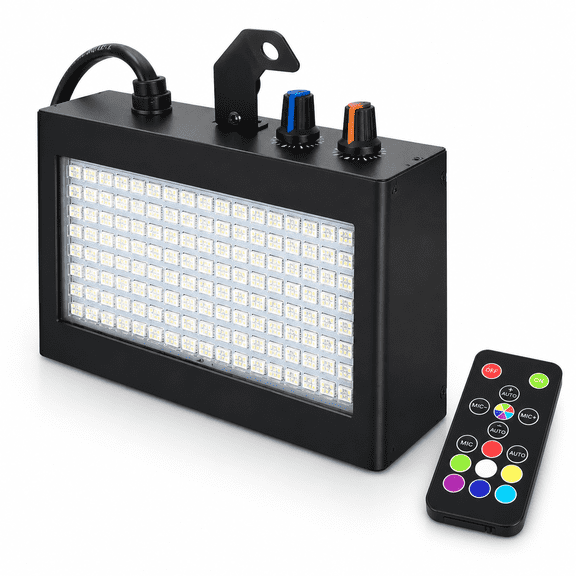 Mini Strobe Light with Metal Case, RGB LED Sound Activated Disco Light with Remote Control