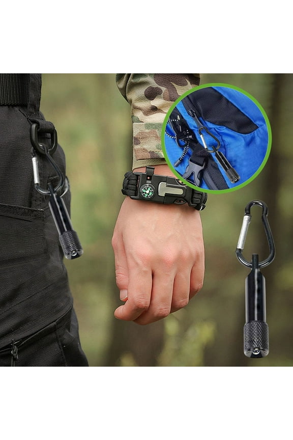 Mini Strong Light Flashlight, Rvkxad Aluminum Alloy Mini Flashlight Keychain Light, Bright LED Keychain Flashlight for Outdoor Camping Hiking Home Emergency, Black