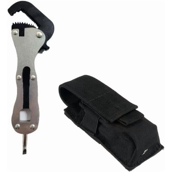 Mini Stubby Adjustable Wrench with Storage Bag  Micro Pipe Wrench Tool for Tight Spaces, Compact Self-Adjusting Steel Spanner for Home Repair, DIY, and Plumbing Work